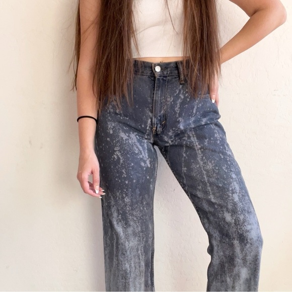 Vtg Levi’s Custom Reworked Bleach Ombré Dyed Jean - Picture 3 of 11